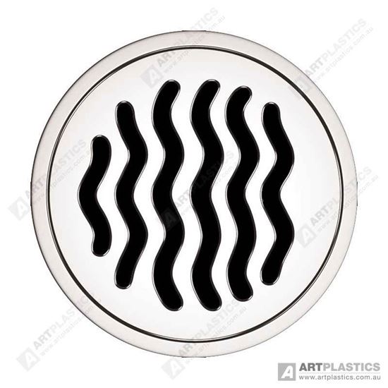 Picture of GRATE ROUND RIPPLE CHROME (80MM)