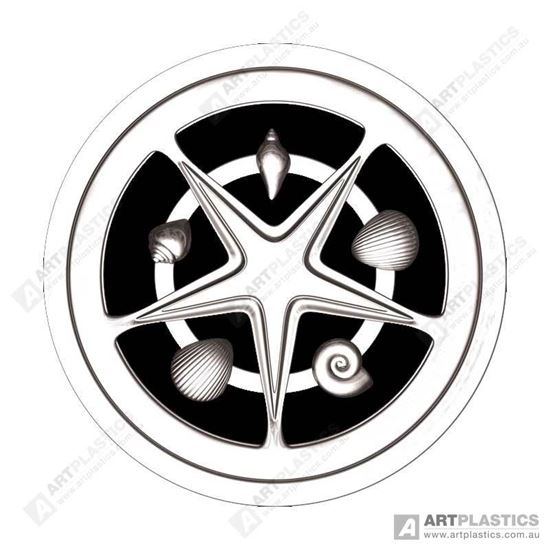 Picture of GRATE ROUND STARFISH CHROME (80MM)